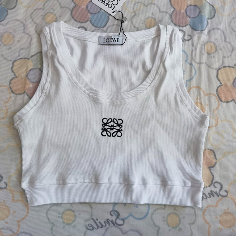 Loewe White Knitted Vest